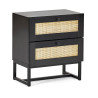 Padstow 2 Drawer Bedside black side