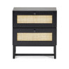 Padstow 2 Drawer Bedside black front