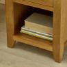 Marlborough 1 Drawer Bedside in Oak Finsih shelf