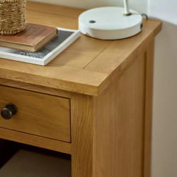 Marlborough 1 Drawer Bedside in Oak Finsih top