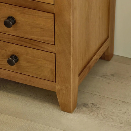 Marlborough 3 Drawer Bedside in Oak Finish leg