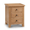 Marlborough 3 Drawer Bedside in Oak Finish closed