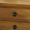 Marlborough 3 Drawer Bedside in Oak Finish handles