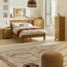 Marlborough 3 Drawer Bedside in Oak Finish room view
