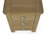 Memphis Limed Oak 3 Drawer Bedside top