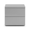 Monaco 2 Drawer Bedside in Grey Gloss closed