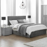 Monaco 2 Drawer Bedside in Grey Gloss room view