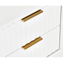 Murano 2 Drawer Bedside in Matt White handles