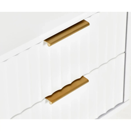 Murano 2 Drawer Bedside in Matt White handles