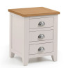Richmond 3 Drawer Bedside Elephant Grey Lacquer closed
