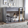Daytona Bunk Bed in Grey Velvet Fabric