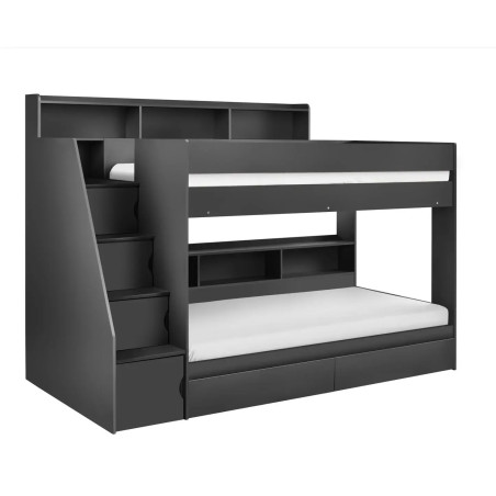 Camelot Staircase Bunk Bed black side