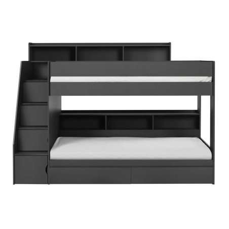 Camelot Staircase Bunk Bed black front