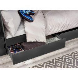 Camelot Staircase Bunk Bed black underbed