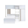 Horizon Bunk Bed in Pale Wood And White ladder