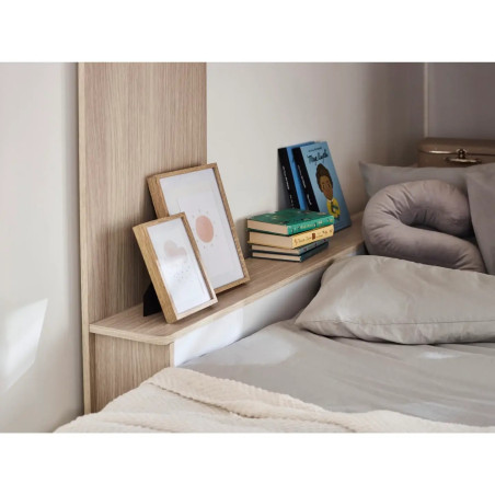 Horizon Bunk Bed in Pale Wood And White headend