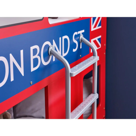 London Bus Bunk Bed Red ladder