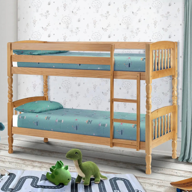 Lincoln Single Bunk Bed Solid Pine