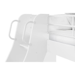 Domino Triple Sleeper Bunk Bed White ladder top