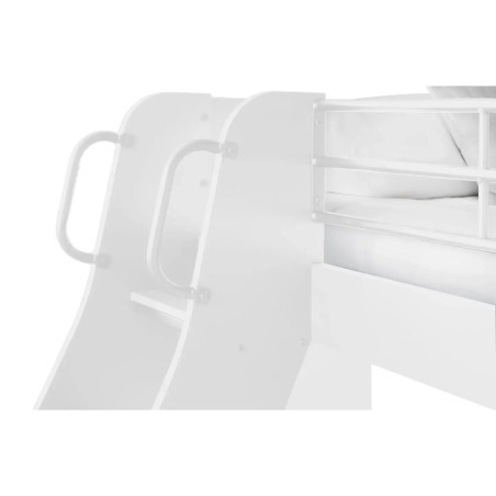Domino Triple Sleeper Bunk Bed White ladder top