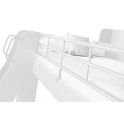 Domino Triple Sleeper Bunk Bed White siderails