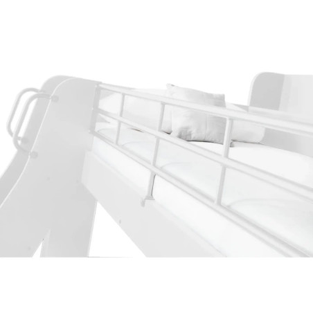 Domino Triple Sleeper Bunk Bed White siderails