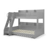 Domino Triple Sleeper Bunk Bed light grey without mattress