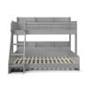 Domino Triple Sleeper Bunk Bed light grey slats