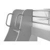 Domino Triple Sleeper Bunk Bed light grey ladder top