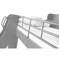 Domino Triple Sleeper Bunk Bed light grey siderails
