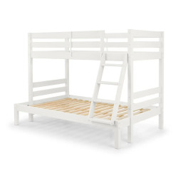 Merlin Triple Sleeper Bunk Bed white slats