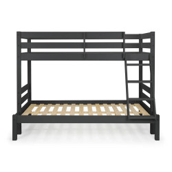 Merlin Triple Sleeper Bunk Bed black front
