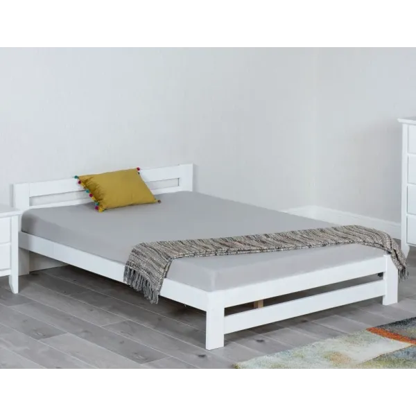 Xiamen Soild Pine Wooden Bed White from Home Divine