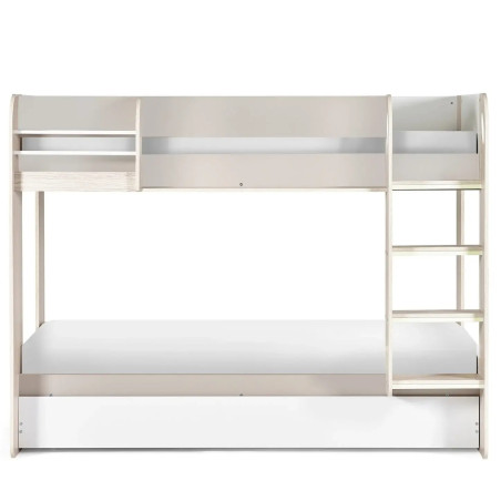 Mars Bunk And Under Bed taupe and white front