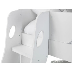 Orion Triple Sleeper Bunk Bed white ladder