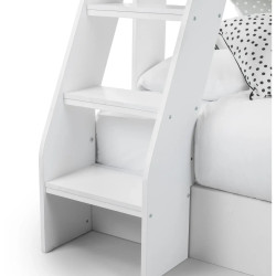 Orion Triple Sleeper Bunk Bed white ladder shelf