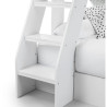 Orion Triple Sleeper Bunk Bed white ladder shelf