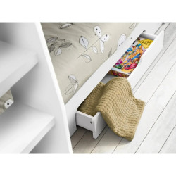 Orion Single Bunk Bed white ladder