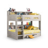 Orion Single Bunk Bed grey oak side