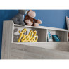 Orion Single Bunk Bed grey oak shelf