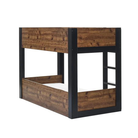 Solomon Bunk Bed Rustic And Black back