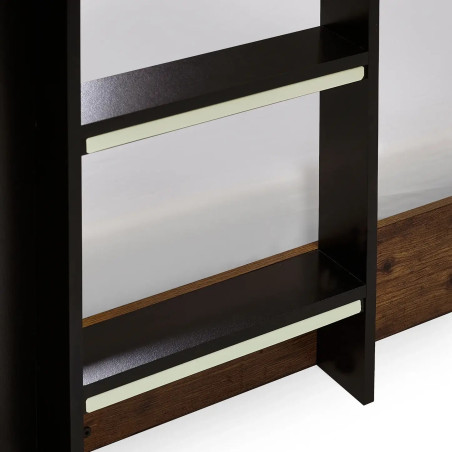 Solomon Bunk Bed Rustic And Black bottom
