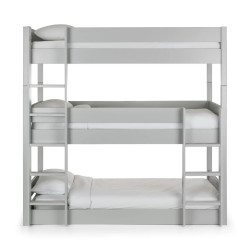 Trio Bunk Bed dove grey front