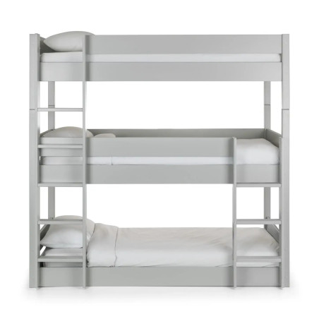 Trio Bunk Bed dove grey front
