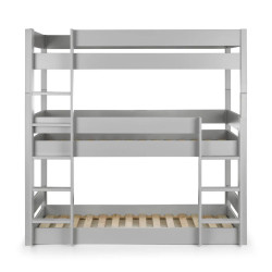 Trio Bunk Bed dove grey slats