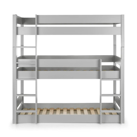Trio Bunk Bed dove grey slats