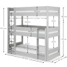 Trio Bunk Bed dove grey dimensions