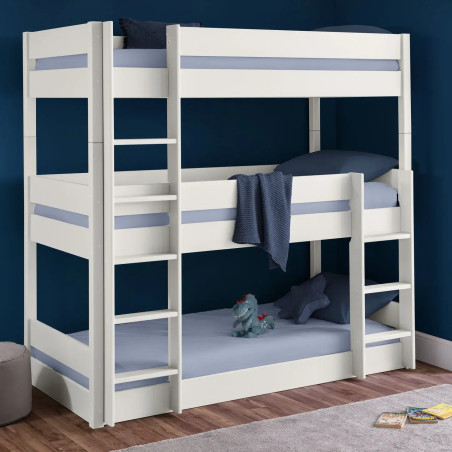 Trio Bunk Bed white