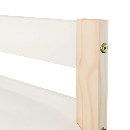 Nova Single Bunk Bed Two Tone White and Pine Finish headend