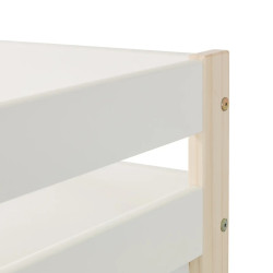 Nova Single Bunk Bed Two Tone White and Pine Finish footend